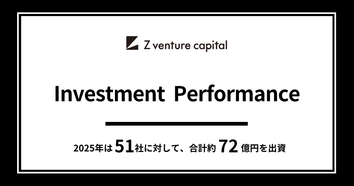 Z Venture Capital、2025年の投資実績を公開
